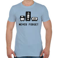printfashion Never forget... - Férfi póló - Világoskék