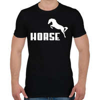printfashion HORSE (Puma stílus) - Férfi póló - Fekete