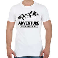 printfashion Mountain adventure - Férfi póló - Fehér