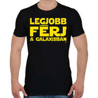 printfashion Legjobb férj a Galaxisban Star Wars páros póló - Férfi póló - Fekete