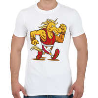 printfashion Unikornis futó - Férfi póló - Fehér