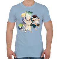 printfashion Dr. Stone team - Férfi póló - Világoskék