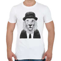 printfashion Sir lion - Férfi póló - Fehér