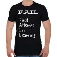 printfashion FAIL - First Attempt to Learning - Férfi póló - Fekete