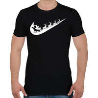 printfashion nike márkaparódia fehér - Férfi póló - Fekete