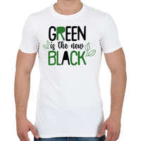 printfashion Green is the new Black - Férfi póló - Fehér