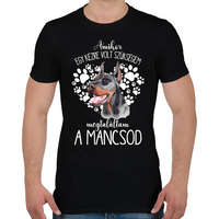 printfashion Megtaláltam a mancsod - Dobermann - Férfi póló - Fekete