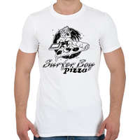 printfashion Surfer Boy Pizza - Férfi póló - Fehér