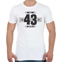 printfashion b-day-43-dark-lightgrey - Férfi póló - Fehér