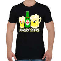 printfashion Angry Beers - Férfi póló - Fekete
