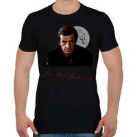 printfashion Jean-Paul Belmondo - Férfi póló - Fekete