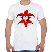 printfashion Bohócos póló - Férfi póló - Fehér