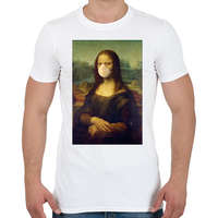 printfashion Mona Lisa protect yourself - Férfi póló - Fehér