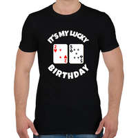 printfashion 25 POKER SZÜLINAP - Férfi póló - Fekete