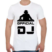 printfashion official dj - Férfi póló - Fehér
