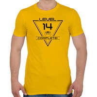 printfashion level-complete-14-black - Férfi póló - Sárga