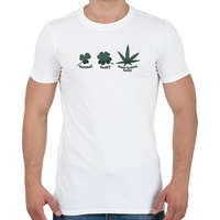 printfashion Cannabis - super fucking lucky - Férfi póló - Fehér