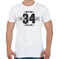 printfashion b-day-34-dark-lightgrey - Férfi póló - Fehér