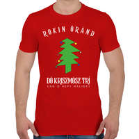 printfashion Rockin' around the christmas tree - Férfi póló - Piros