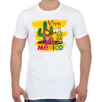 printfashion Viva Mexico - Férfi póló - Fehér