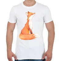 printfashion Red Fox - Férfi póló - Fehér