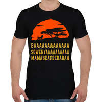 printfashion Afrikai Oroszlán - Férfi póló - Fekete