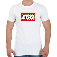 printfashion Ego - Lego - Férfi póló - Fehér