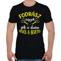 printfashion Fodrász vagyok, sok a duma - Férfi póló - Fekete