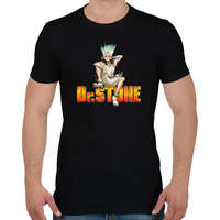 printfashion Dr. Stone - Senku - Férfi póló - Fekete