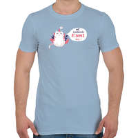 printfashion Macska - enni adj ! - Férfi póló - Világoskék