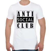printfashion Antisocial club (black) - Férfi póló - Fehér