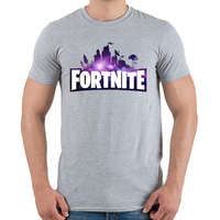 printfashion Fortnite Galaxy - Férfi póló - Sport szürke