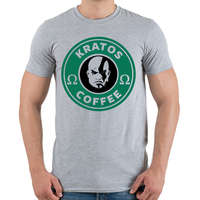 printfashion Kratos Coffee - Férfi póló - Sport szürke