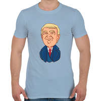 printfashion Trump - Férfi póló - Világoskék