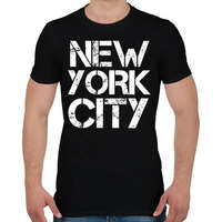 printfashion New York City - Férfi póló - Fekete