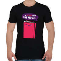 printfashion Könyv vs. film - Férfi póló - Fekete