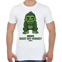 printfashion Beast Boy Monkey - Fortnite Season 6 - Férfi póló - Fehér