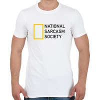 printfashion National Sarcasm Society - Black - Férfi póló - Fehér