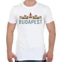 printfashion Parlament Budapest - Férfi póló - Fehér