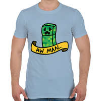 printfashion Aw man - Férfi póló - Világoskék