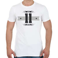 printfashion b-day-11-dark-lightgrey - Férfi póló - Fehér