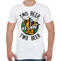 printfashion TWO beer - Férfi póló - Fehér