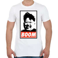 printfashion Kim Jong Un BOOM - Férfi póló - Fehér