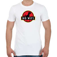printfashion Jurassic p - No wifi - Férfi póló - Fehér
