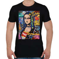 printfashion Absztrakt Mona - Férfi póló - Fekete