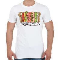 printfashion Szendvics ölelés - Férfi póló - Fehér