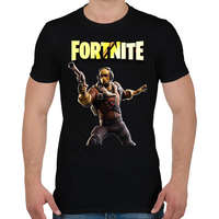 printfashion Raptor Fortnite - Férfi póló - Fekete