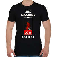 printfashion sex machine battery - Férfi póló - Fekete