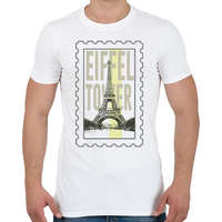 printfashion Eiffel Tower - Férfi póló - Fehér