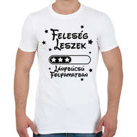 printfashion Feleség leszek Lánybúcsú folyamatban - Férfi póló - Fehér